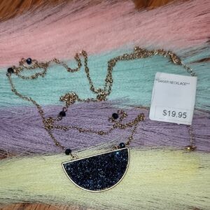 Midnight Blue and Gold Necklace